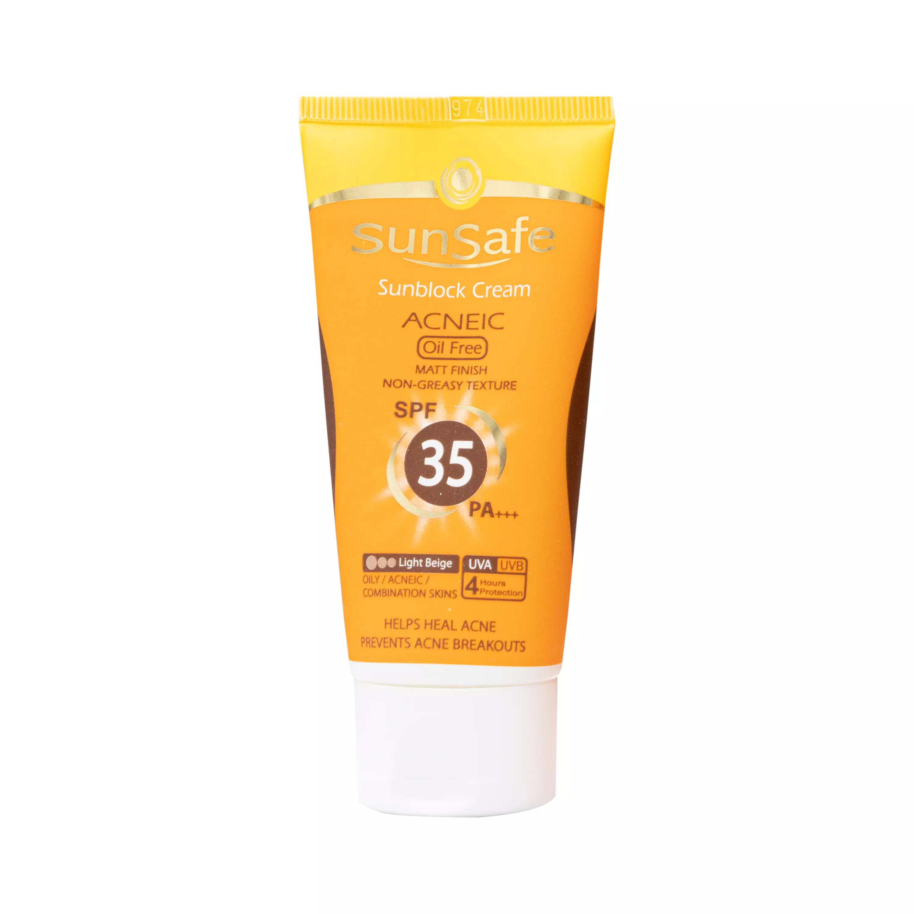 ضد آفتاب SPF35 فاقد چربی بژ روشن سان سیف